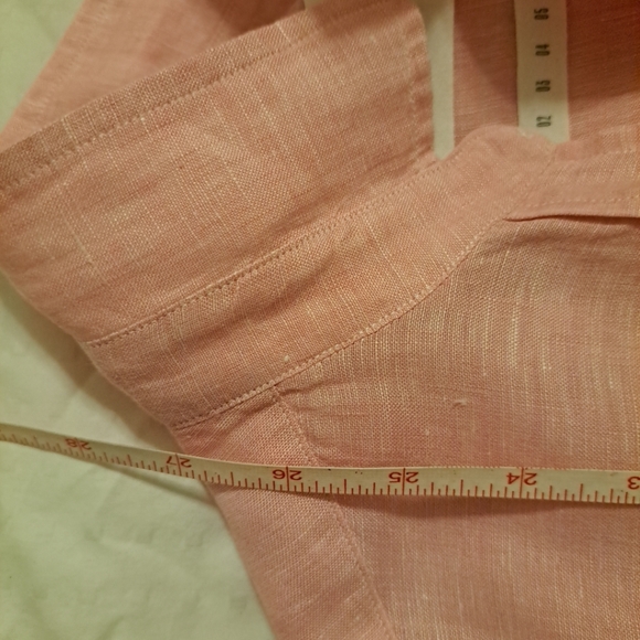 Grayson Women's Buttondown Linen Shirt Pink Excellent Condition Size XS - Picture 11 of 11